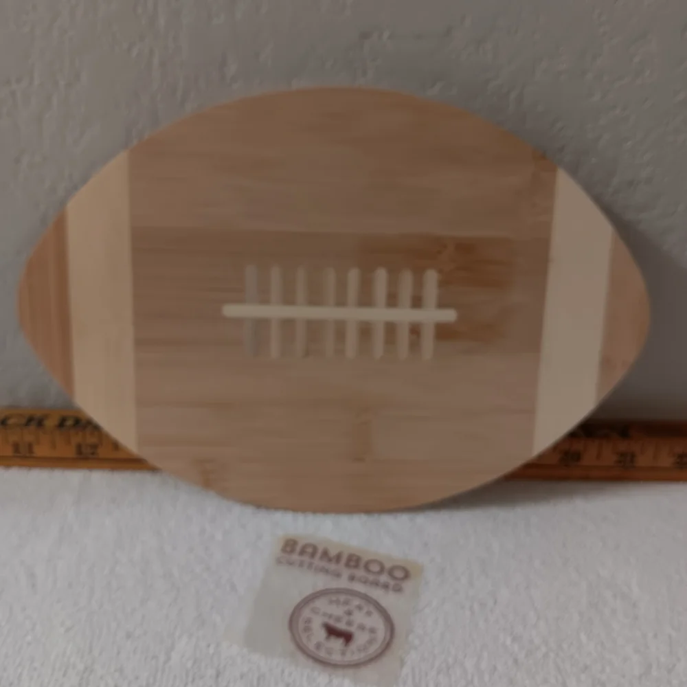 Football Shaped Bamboo Cutting Board